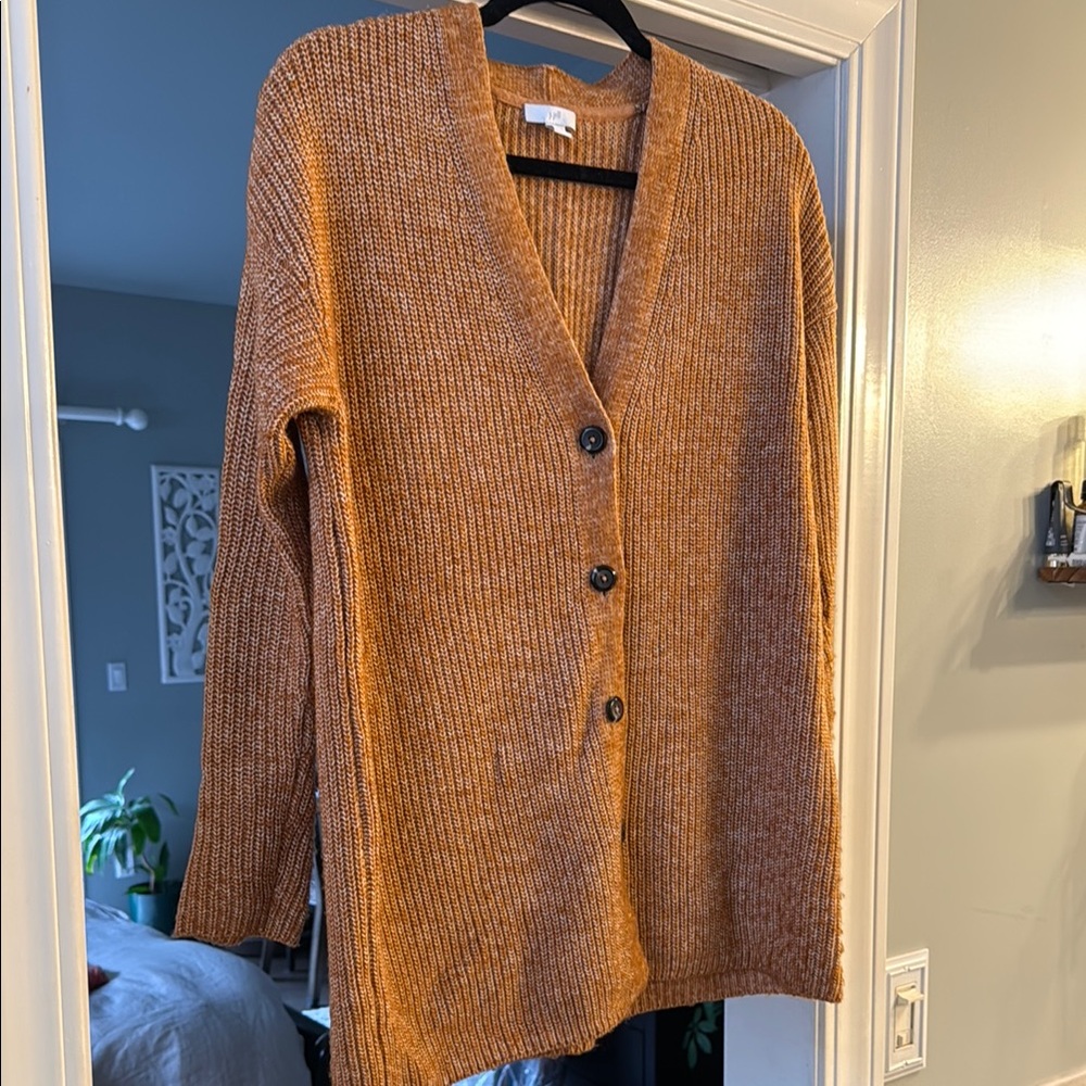 Women's Burnt orange Cardigan Sweater